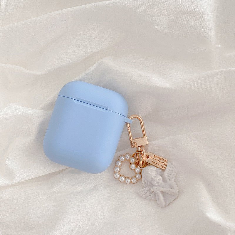 متوافق مع Apple، متوافق مع Apple، غطاء سماعة الأذن Little Angel مناسب لغطاء Airpods الواقي، شخصية إبداعية أنثوية، غطاء ناعم من السيليكون