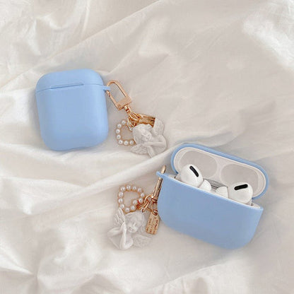 متوافق مع Apple، متوافق مع Apple، غطاء سماعة الأذن Little Angel مناسب لغطاء Airpods الواقي، شخصية إبداعية أنثوية، غطاء ناعم من السيليكون