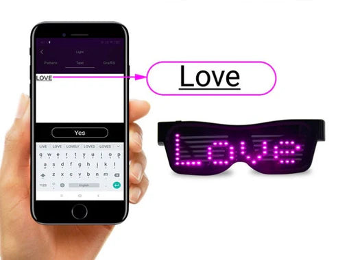 نظارات LED للحفلات متعددة الألوان، نظارات LED وامضة ديناميكية