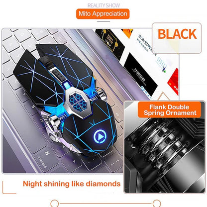 ماوس لاسلكي قابل لإعادة الشحن Silver Eagle A7 Silent Silent ملحقات الكمبيوتر